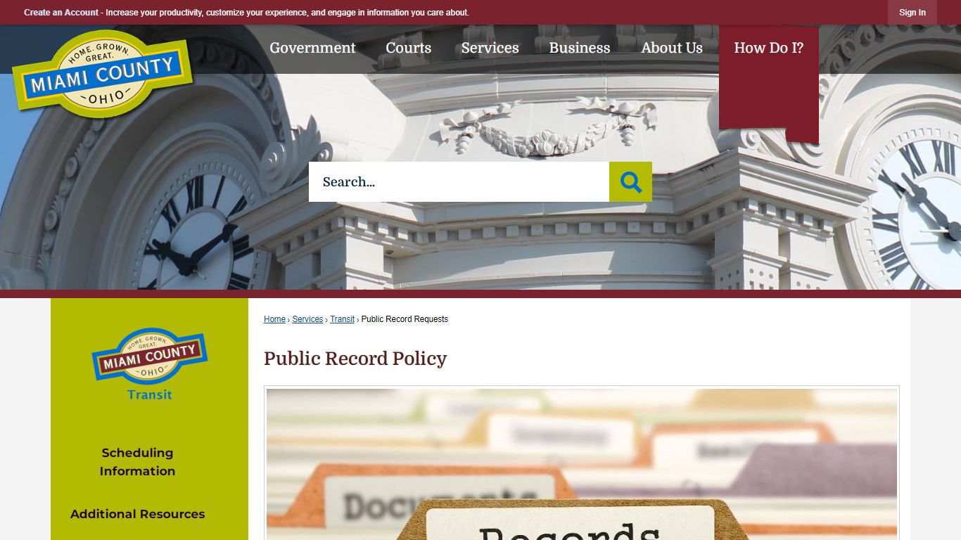 Public Record Policy | Miami County, OH - Official Website